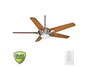 59076 Bel Air 56 in. Transitional Brushed Nickel Cherrywood Veneer Indoor Ceiling Fan