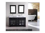 Design Element DEC306A Imperial 60 Free Standing Vanity Set with Cabinet Top w