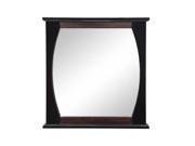 DecoLav 9718 Natasha 30 Rectangular Wall Mirror with Solid Wood Frame Ebony Black Gloss