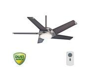 59106 54 in. Stealth DC Brushed Nickel Ceiling Fan with Light and Remote
