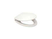 SS114 01 SoftClose Elongated Polypropylene Closed Front Toilet Seat Cover Cotton White
