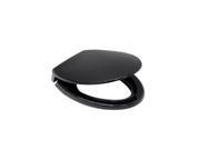 SS114 51 SoftClose Elongated Polypropylene Closed Front Toilet Seat Cover Ebony