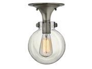 Hinkley Lighting 3149 1 Light Indoor Semi Flush Ceiling Fixture with Clear Globe