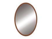 DecoLav 9716 Lola 22 Oval Wall Mirror with Solid Wood Frame Medium Walnut