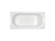 2390.202.020 Princeton 62 in. x 30 in. x 14 in. Left Hand Outlet Recess Soaking Bathtub White