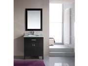 Design Element DEC076E London 30 Free Standing Vanity Set with Cabinet Top wit