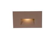 WAC Lighting 120V Rectangular Scoop Step And Wall Light WL LED100 AM BZ