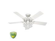 Fan Ceil 52In 4696Cfm 62W 5Bld HUNTER FAN COMPANY Ceiling Fans 53062 20181 White