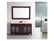 Design Element DEC302A Venetian 61 Free Standing Vanity Set with Cabinet Top w