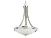 Yosemite 98351 3 Three Light Down Lighting Bowl Pendant from the Sequoia Collect Satin Nickle
