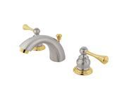 Kingston Brass KB394.BL Vintage Mini Widespread Bathroom Faucet with Metal Lever