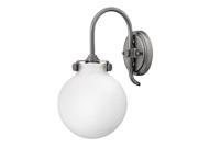 Hinkley Lighting 3173 1 Light Indoor Wall Sconce with Etched Opal Globe Shade fr
