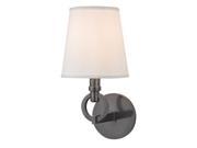Hudson Valley Lighting 611 Malibu 1 Light Wall Sconce with Faux Silk Shade
