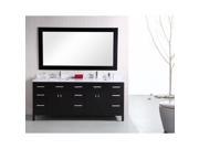 Design Element DEC088 London 78 Free Standing Vanity Set with Cabinet Top with