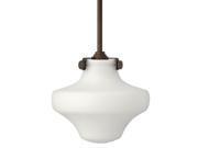 Hinkley Lighting 3134 1 Light Indoor Mini Pendant with Etched Opal Schoolhouse S