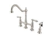 8 Center Kitchen Faucet With Side Sprayer