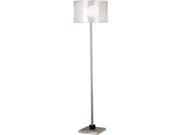 Kenroy Home Cordova Floor Lamp Brushed Steel Finish w Graphite Accent 20963BS