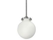 Hinkley Lighting 3133 1 Light Indoor Mini Pendant with Etched Opal Globe Shade f