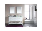 Design Element DEC077C London 61 Free Standing Vanity Set with Cabinet Top wit