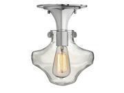 Hinkley Lighting 3150 1 Light Indoor Semi Flush Ceiling Fixture with Clear Schoo