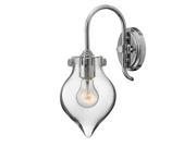 Hinkley Lighting 3177 1 Light Indoor Wall Sconce with Clear Teardrop Shade from
