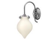 Hinkley Lighting 3172 1 Light Indoor Wall Sconce with Etched Opal Teardrop Shade