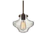 Hinkley Lighting 3129 1 Light Indoor Mini Pendant with Clear Schoolhouse Shade f