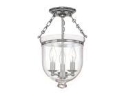 Hudson Valley Hampton 3 Light Semi Flush Polished Nickel 251 PN C1