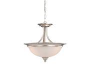 Vaxcel Avalon 15 Semi Flush Ceiling Light Brushed Nickel AL CFU150BN