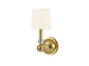 Hudson Valley Lighting 3100 AGB WS Wall Sconces Indoor Lighting Aged Brass White Silk Shades