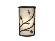 Vaxcel Vine Wall Sconce Oil Shale w Amber Flake Glass WS38865OL