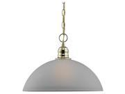 Sea Gull Lighting Linwood Pendant Polished Brass Satin Etched Glass 65225 02