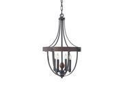 Murray Feiss F2798 4AF CBA Chandeliers Indoor Lighting Antique Forged Iron Charcoal Brick