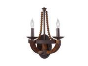 Murray Feiss WB1591RI BWD Wall Sconces Indoor Lighting Rustic Iron Burnished Wood