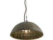 Troy Lighting F3653 Salvage Zinc Exterior with Chalkboard Interior