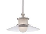Quoizel 1 Light New England Mini Pendant in Brushed Nickel NA1514BN