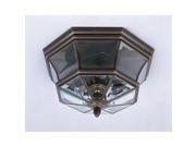 Quoizel 3 Light Newbury Outdoor Flush Mounts Medici Bronze NY1794Z