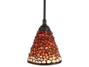 Quoizel 1 Light Pomez Mini Pendant in Vintage Bronze TF1507VB