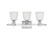 Quoizel 3 Light Deluxe Bath Fixture in Polished Chrome DX8603C