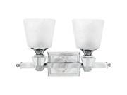 Quoizel 2 Light Deluxe Bath Fixture in Polished Chrome DX8602C