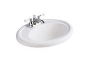 American Standard 0293.008.020 Standard Collection Countertop Sink with 8 Inch Faucet Spacing White
