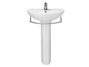 American Standard 0268.001.020 Ravenna Pedestal Sink Basin with Center Faucet Hole and without Towel Bar White