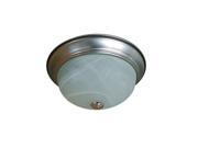 Yosemite JK101 11 2 Light Flush Mount Ceiling Fixture with Marble Glass Shade Satin Nickle