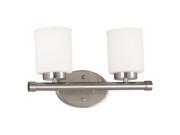 Kenroy Home Mezzanine 2 Light Vanity Brushed Steel Finish 80402BS