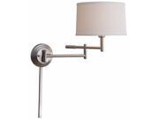 Kenroy Home Theta Wall Swing Arm Lamp Brushed Steel Finish 20942BS