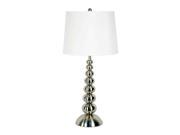 Kenroy Home Baubles 2 Pack Table Lamp Brushed Steel Finish 20116BS