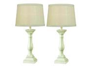 Kenroy Home Renew 2 Pack Table Lamp Antique White 32230AWH