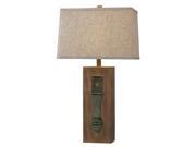 Kenroy Home Locke Table Lamp Dark Wood Grain Finish 32091WDG