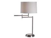 Kenroy Home Theta Swing Arm Table Lamp Brushed Steel Finish 20940BS