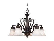 Kenroy Home Wynwood 5 Light Chandelier Burnished Bronze Finish 91395BBZ